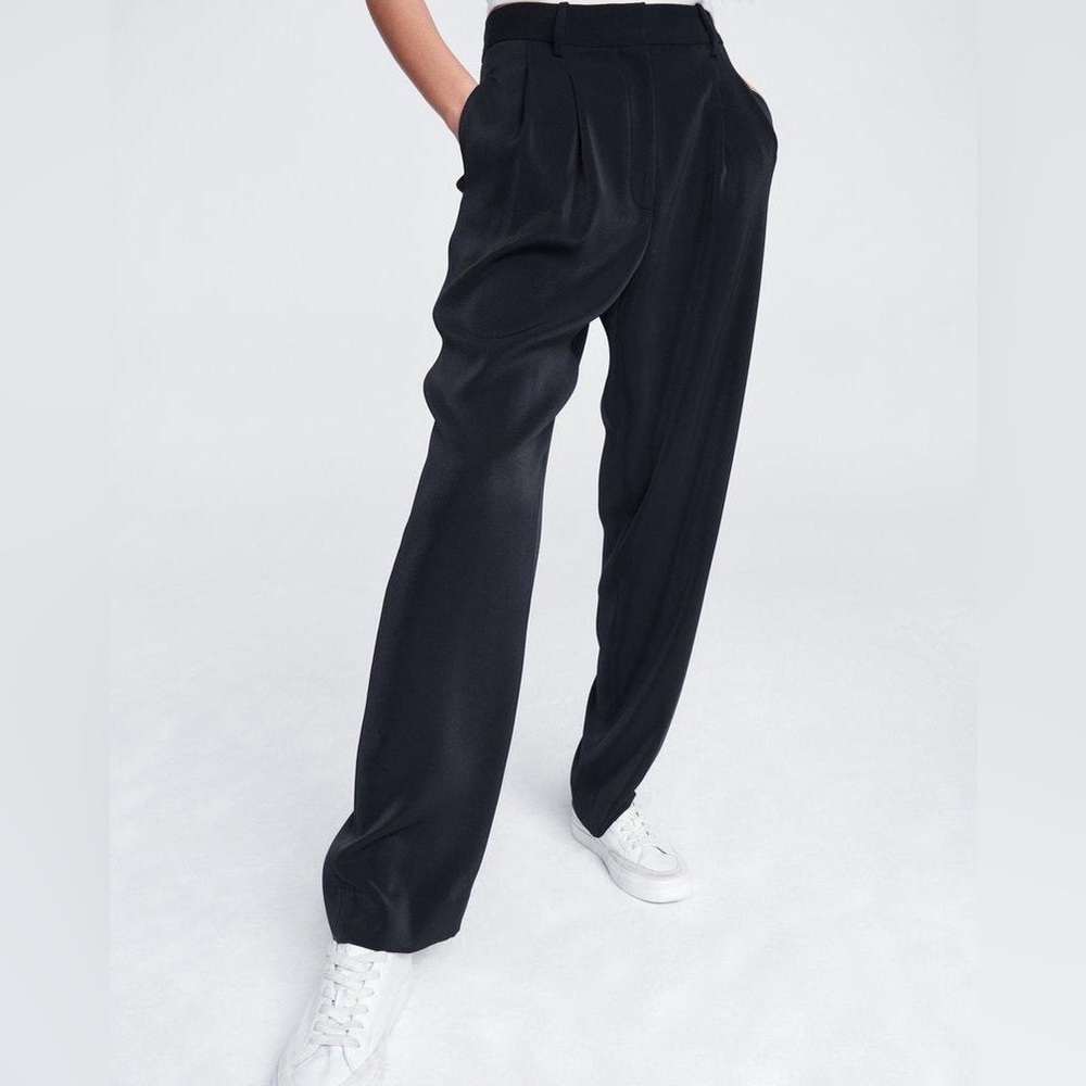 NWT $395 Rag & Bone Clover Crepe Pants - Black